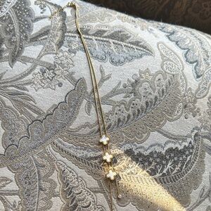 Clover Pearl Accent Necklace - 16”